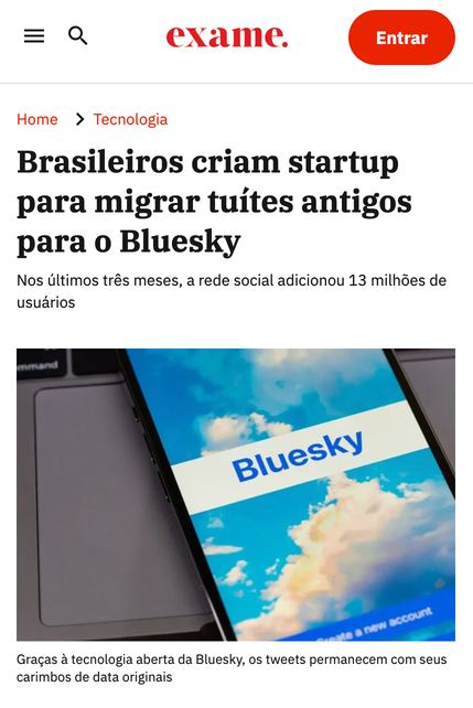 Matéria da Exame sobre a BlueArk